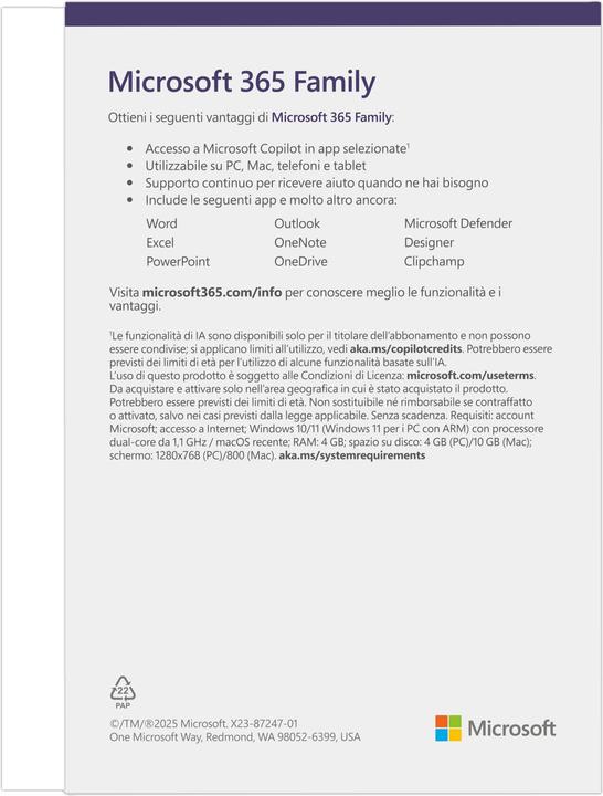 Actual product image Microsoft 365 Family (6 User, 12 months)