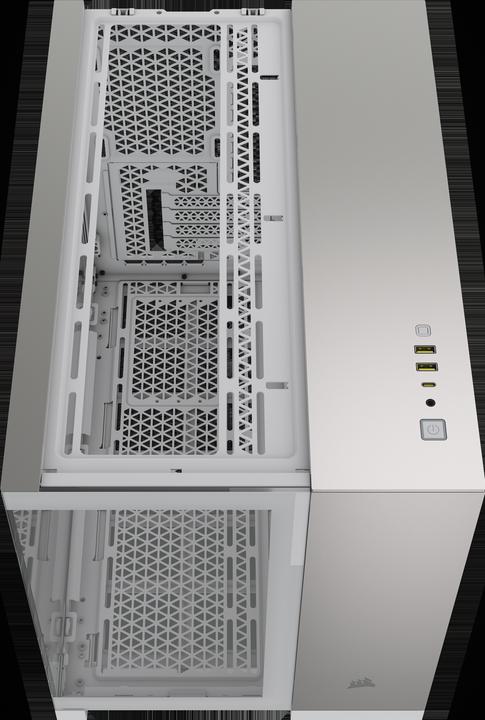Immagine prodotto Corsair 2500X (bianco/alluminio, vetro temperato x 2) (mATX, Mini-ITX)