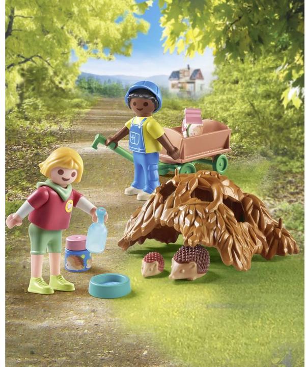 Image du produit Playmobil S'occuper de la famille de hérissons (71512, Playmobil Ma vie)