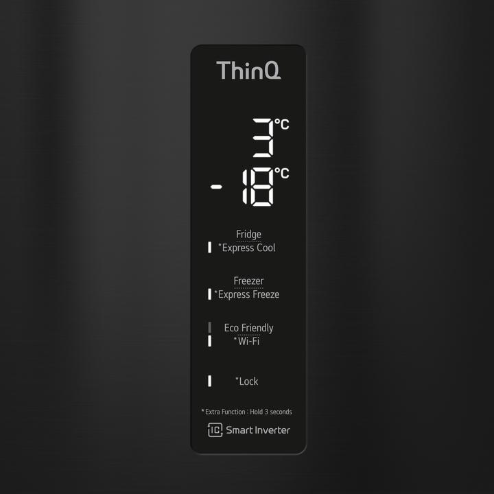 Actual product image LG GBF61BLHMN Combined refrigerator, Class E, 340L, Wi-Fi, No frost, Black (340 l)