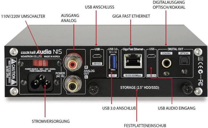 Actual product image Cocktail Audio N15 (D/A converter, Network Audio Player)