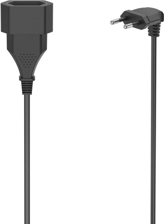Image du produit Hama Câble d'extension avec fiche européenne coudée, pour l'intérieur, 3 m, noir (3 m)