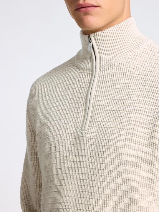 Actual product image Selected Homme Textured half-zip jumper (S)