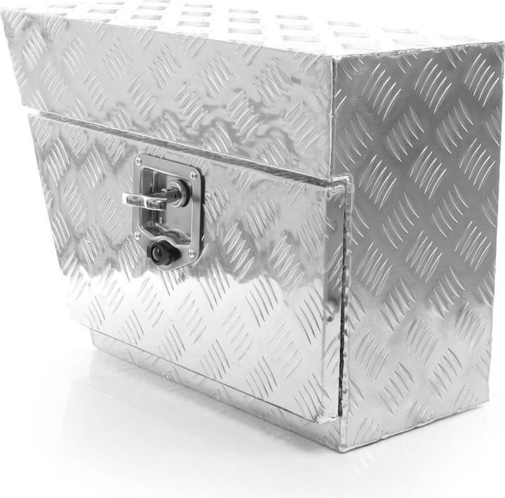 Produktbild XPOtool Aluminium Unterflurbox Links 60x25x40cm Deichselbox Staubox Staukasten