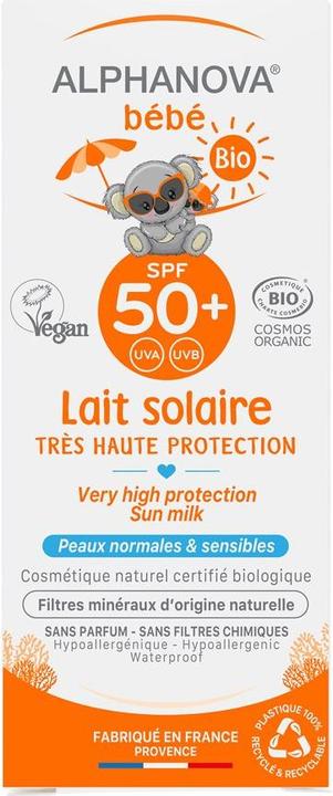 Produktbild Alphanova BB Sonnenmilch Bio SPF50+ Milch (Sonnenmilch, SPF 50+, 50 ml, 50 g)