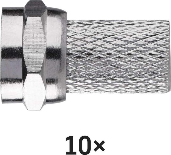 Image du produit Kontakt Connecteur F pour câble coaxial CB50, CB100, 10 pcs. (Câble d'antenne)