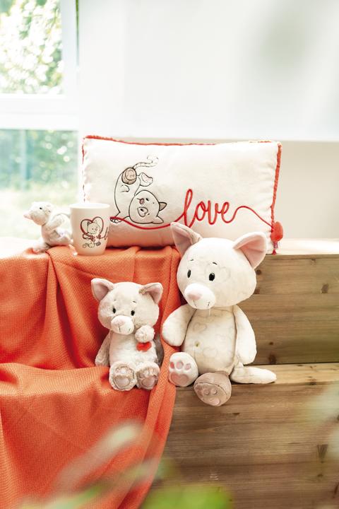Produktbild NICI Plüschfigur Love Katze 25cm grau (25 cm)