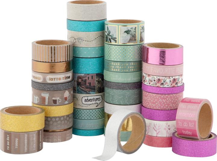 Produktbild Grafix Washi Tape im Vorratsbehälter, 40 Stück