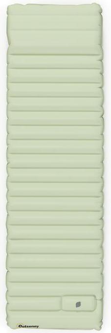 Actual product image Swisshandel24 Air mattress, camping mat, water-repellent, tear-resistant, with foot pump, nylon, 200Lx60Wx10Hcm,