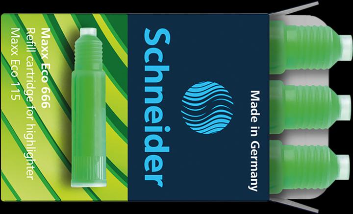 Produktbild Novus Textmarkerpatrone Maxx Eco 666, Nachfüllpatrone für Maxx Eco 115, 2,1 ml, grün (Nachfülleinheit, Grün)