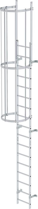 Productafbeelding Munk Enkele vaste ladder met rugbescherming (constructie) Aluminium helder 5,96m (596 cm)