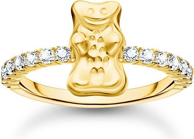 Thomas Sabo Ring mit HARIBO Goldbär und Steinen vergoldet