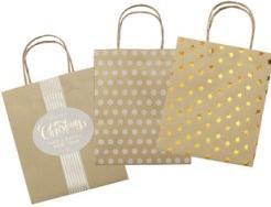 Produktbild Folia Papiertten "Weihnachten", Kraftpapier, klein (Geschenktüte)