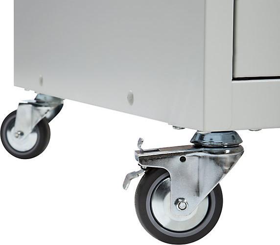 Produktbild eurokraft basic PC-Pult, mobil, HxBxT 1170x690x590 mm, lichtblau RAL 5012 (69 cm, 117 cm)