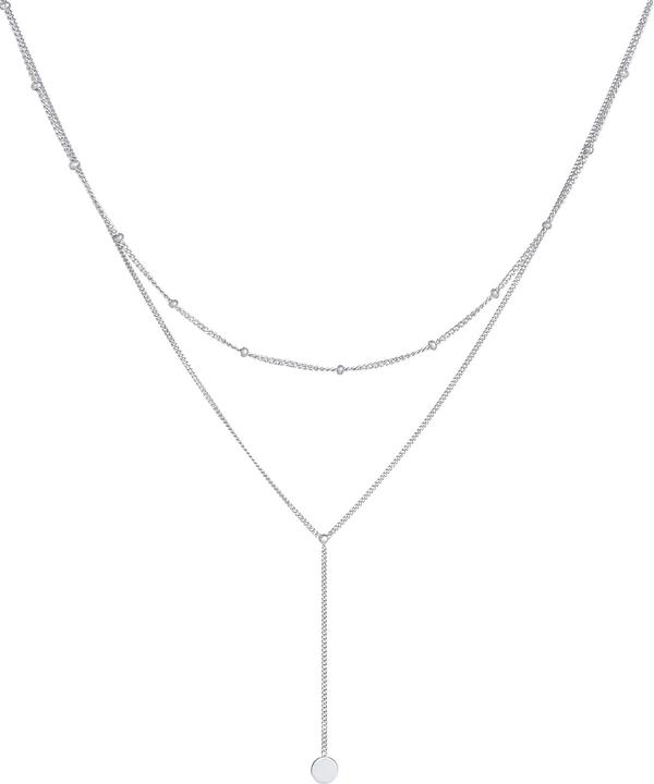 Actual product image Elli Layer Y-Kette Plättchen (925 Silver, 45 - 48 cm)