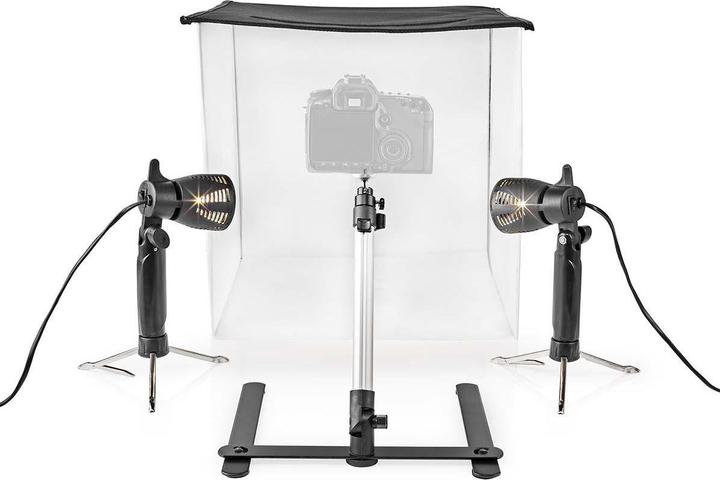 Immagine prodotto Nedis Kit Studio Fotografico | 400 lm | Pieghevole | Sfondi inclusi | Borsa di trasporto inclusa | Nero (Riflettore pieghevole, 43 cm)