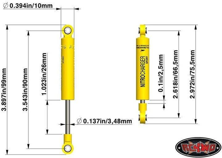 Immagine prodotto Rc4Wd 90mm ARB Old Man Nitrocharger Sport Shock
