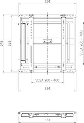 Image du produit Hagor VWH-1 Slim Support mural pour téléviseur LCD/Plasma (Mur, 55", 35 kg)