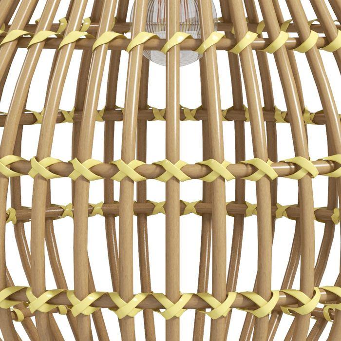 Immagine prodotto Swisshandel24 Lampada solare, lampada da giardino in rattan, lampada solare impermeabile con sensore di luce (15 lm, IP44)
