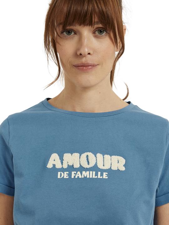 Actual product image Vertbaudet Organic collection: T-shirt for pregnancy and breastfeeding with AMOUR lettering (W36/L38)