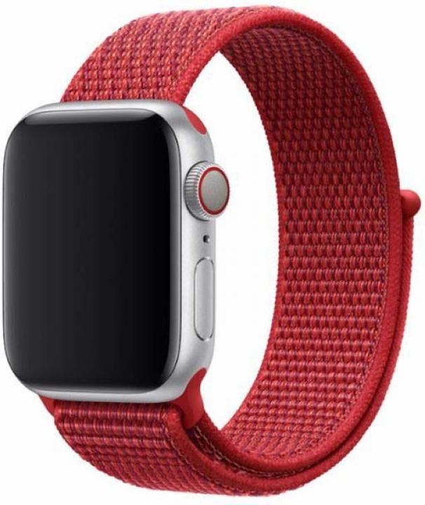 Produktbild Devia Sport Loop Rot 384041 mm (38 mm, 41 mm, 40 mm, Fabric, Nylon, Apple Watch Series 1, Apple Watch Series 7, Apple Watch SE, Apple Watch Series 8, Apple Watch Series 9, Apple Watch Series 2, Apple Watch Series 3, Apple Watch Series 4, Apple Watch Series 5, Apple Watch Series 6)