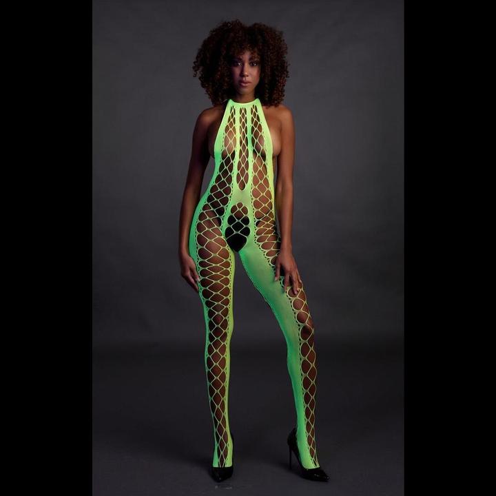 Actual product image Ouch! Bodystocking with Halterneck (One size)
