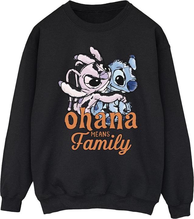 Actual product image Disney Mens Lilo And Stitch Ohana Angel Hug Sweatshirt (S)