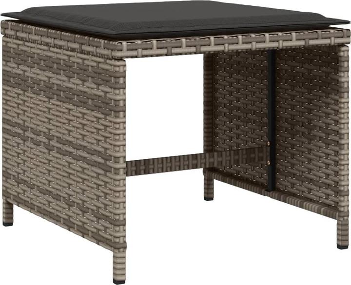 Immagine prodotto VidaXL Mobili da giardino set da pranzo set da giardino gruppo di sedute 13 pezzi in poly rattan grigio (220 cm)