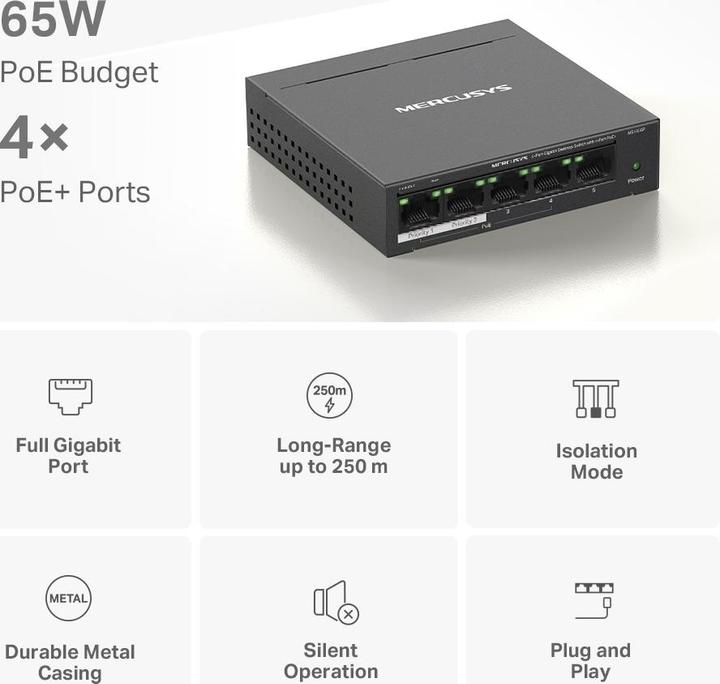 Produktbild Mercusys MS105GP (5 Ports)