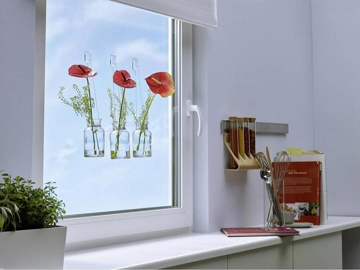 Actual product image tesa Adhesive hooks for glass, 1kg holding capacity, can be removed without a trace & reused, 2 hooks