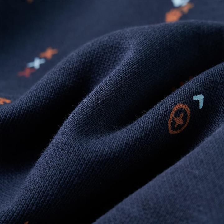 Immagine prodotto VidaXL Felpa da bambino blu navy melange 128,Materiale: 92 (128)