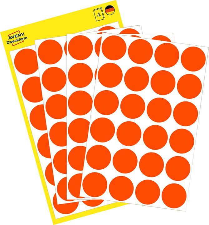 Actual product image Avery Marking dots luminous red
