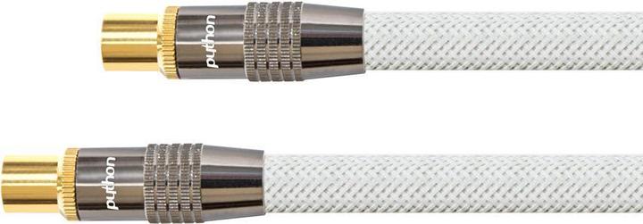 Produktbild Python SAT-Antennenkabel, IEC/Koax-Stecker auf Buchse vergoldet, Abschirmung 120 db, 75 Ohm, Nylongeflecht (120 dB, Antennenkabel)