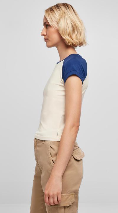 Immagine prodotto Urban Classics Maglietta da baseball da donna biologica elasticizzata corta e retrò (5XL)