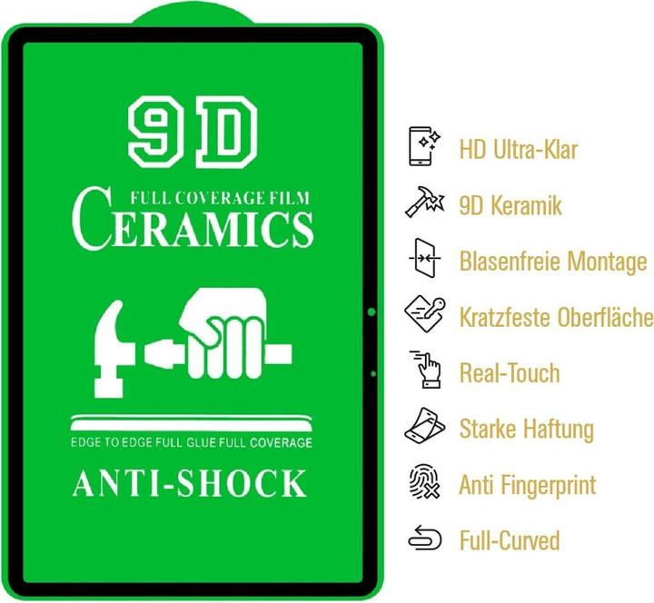 Produktbild Protectorking 4x Ceramic-Glass Full Cover HD Klar (4 Stück, Galaxy Tab S8 Ultra)