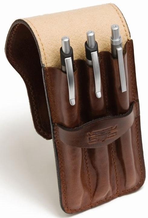 Produktbild Mika Stifteetui fr 3 Stifte, Sattelleder, braun