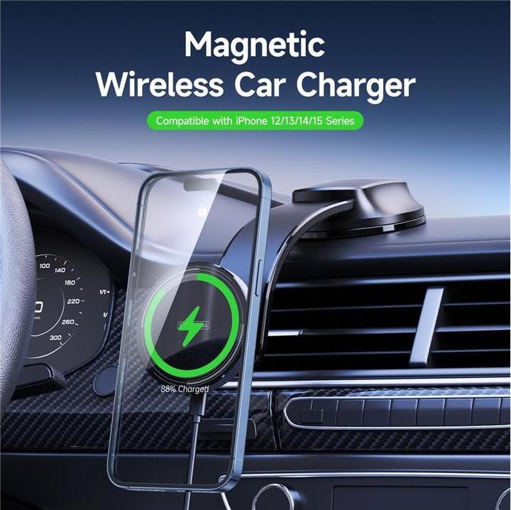 Actual product image Dux Ducis V3 Flexible MagSafe Wireless Charger - Black (15 W)