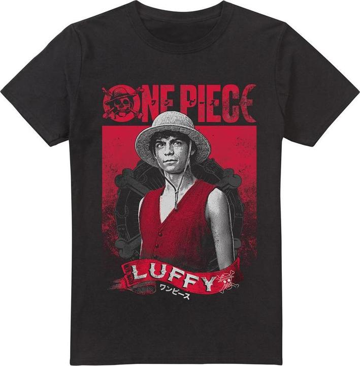 Actual product image One Piece Mens Luffy Etched T-Shirt (XL)