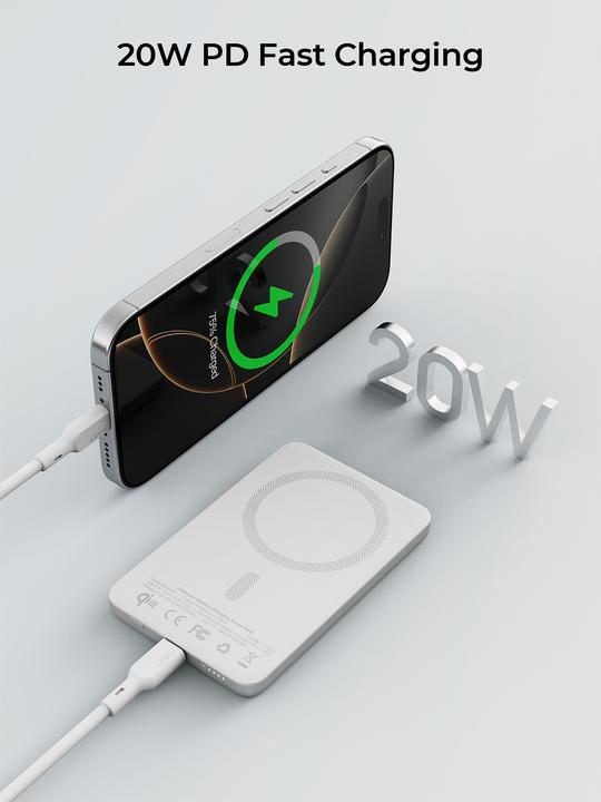 Immagine prodotto Aukey MAG FUSION SLIM - Powerbank (5000 mAh, 18 W, 18 Wh)