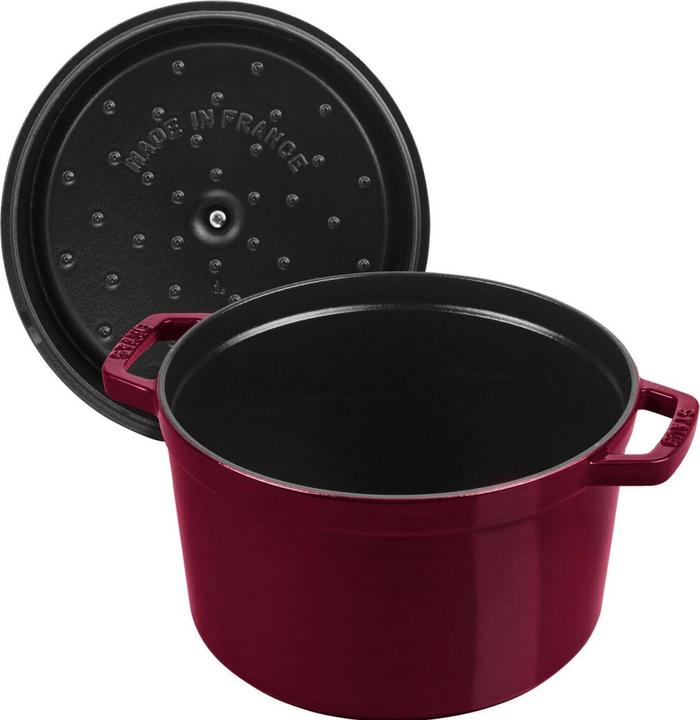 Actual product image Staub La Cocotte Cocotte high, 24 cm, Bordeaux (24 cm, Casserole + Stewpot, Cast iron)