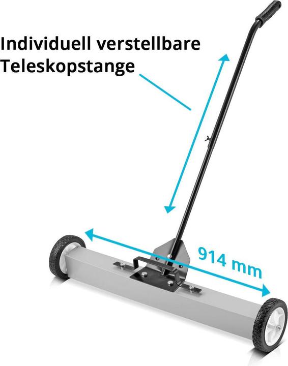 Image du produit Stahlwerk Balayeuse magnétique MBK-36 ST de 914 mm de large, capacité de 22,5 kg