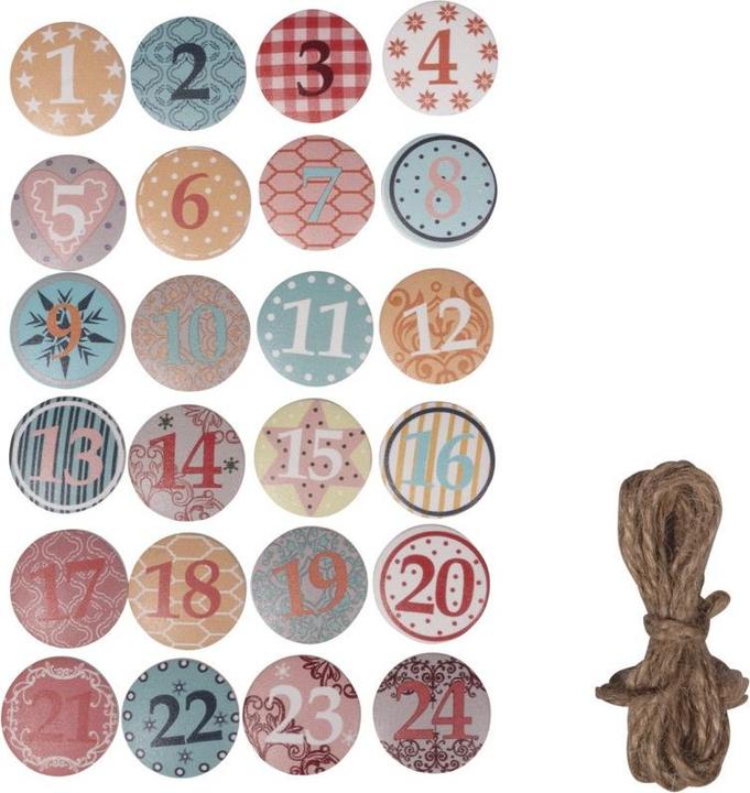 Actual product image Rayher Advent calendar numbers 1-24 FSC wood