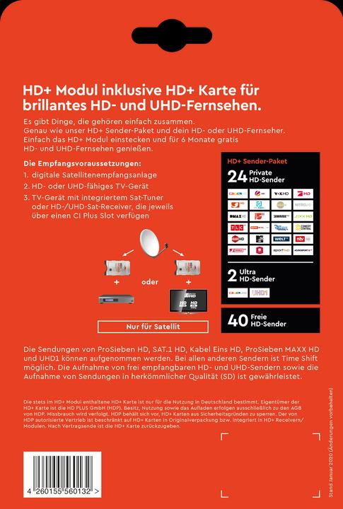 Produktbild HD+ Modul 1.3 inkl. HD Karte 6 Monate (Viaccess, CI Modul, Smartcard)