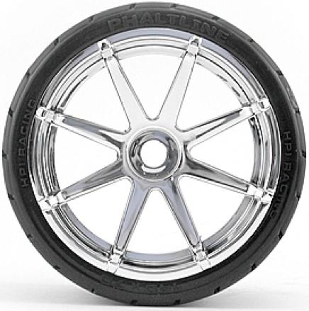Actual product image HPI Tires Phaltline On Rims Blast Chrome