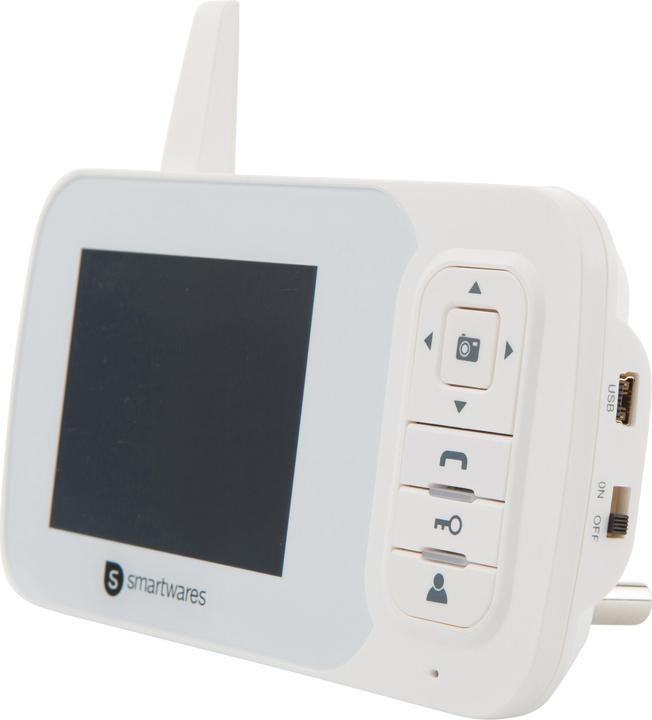 Produktbild Smartwares Video-Türsprechanlage Funk Komplett-Set VD38W 1 Familienhaus Grau, Silber (Kabellos)