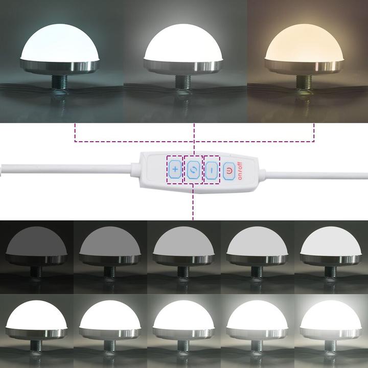 Immagine prodotto VidaXL Tavolino da toilette a parete con luci LED in rovere nero