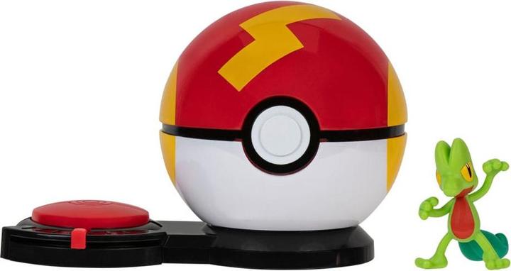 Actual product image Jazwares Pokémon Surprise Attack Game Pikachu (female) with Fast Ball vs. Treecko with Heal Ball