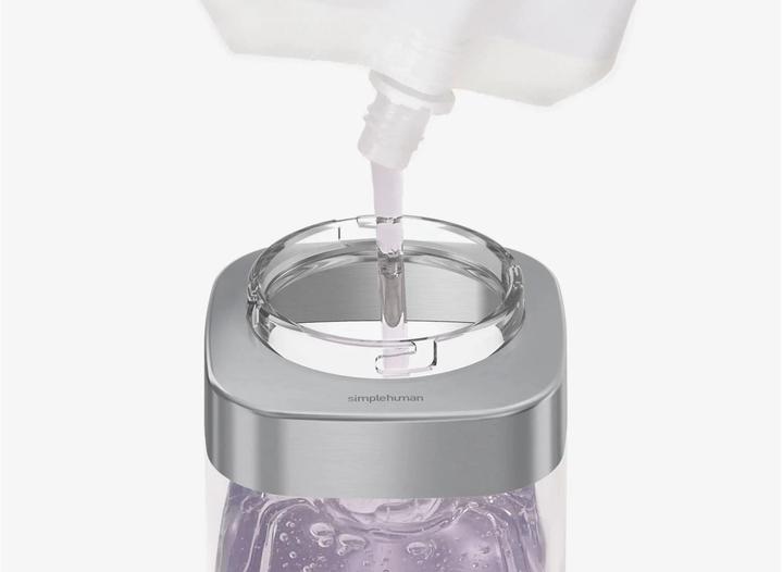 Productafbeelding Simplehuman Zeepdispenser met caddy 650 ml, zilver/transparant