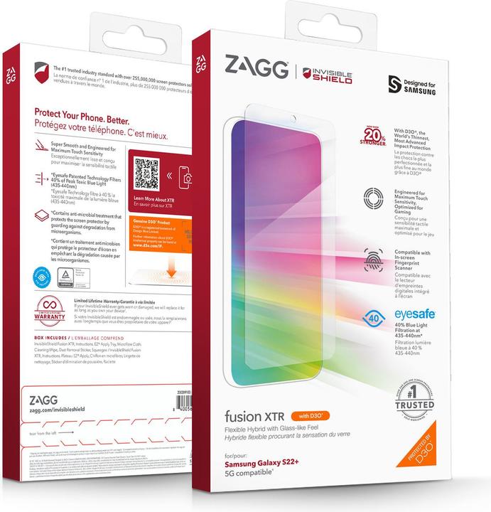 Image du produit Zagg Fusion XTR avec D3O (1 pièce(s), Samsung Galaxy S22+)