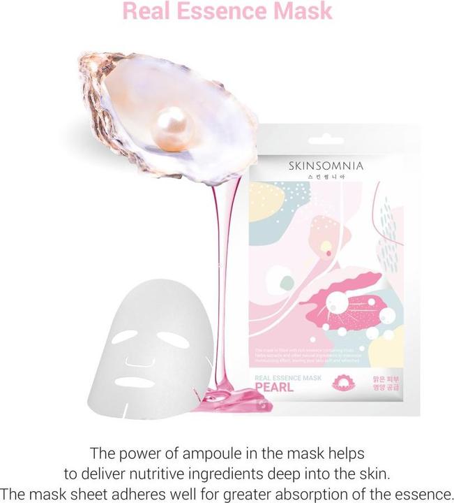 Actual product image Skinsomnia Pearl Real Essence Mask (25 ml)